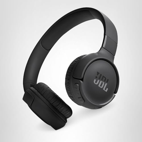 JBL Tune 520BT - Wireless On-Ear Headphones, Up to 57H Battery Life and Speed Charge, Lightweight, Comfortable and Foldable Design, Hands-Free Calls with Voice Aware (White)