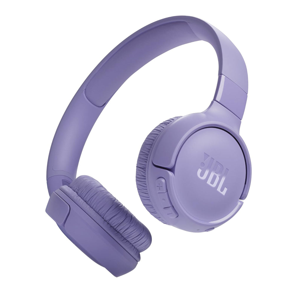 JBL Tune 520BT - Wireless On-Ear Headphones, Up to 57H Battery Life and Speed Charge, Lightweight, Comfortable and Foldable Design, Hands-Free Calls with Voice Aware (White)