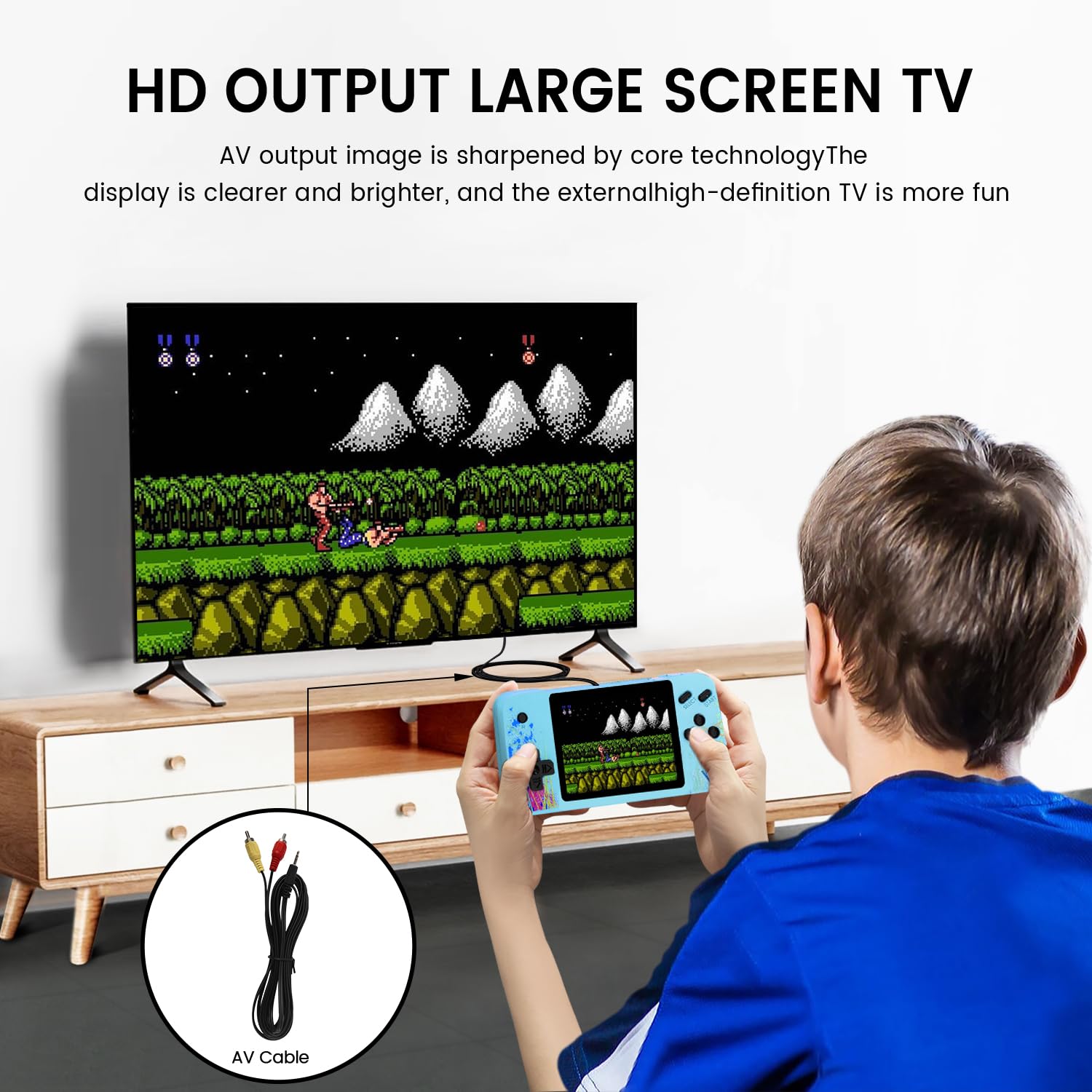 3.5" HD Screen Handheld Game -Preloaded 800 Retro Video Games, 2025 New Portable Gaming Player for Birthday Home Travel Xmas Gift (Blue)