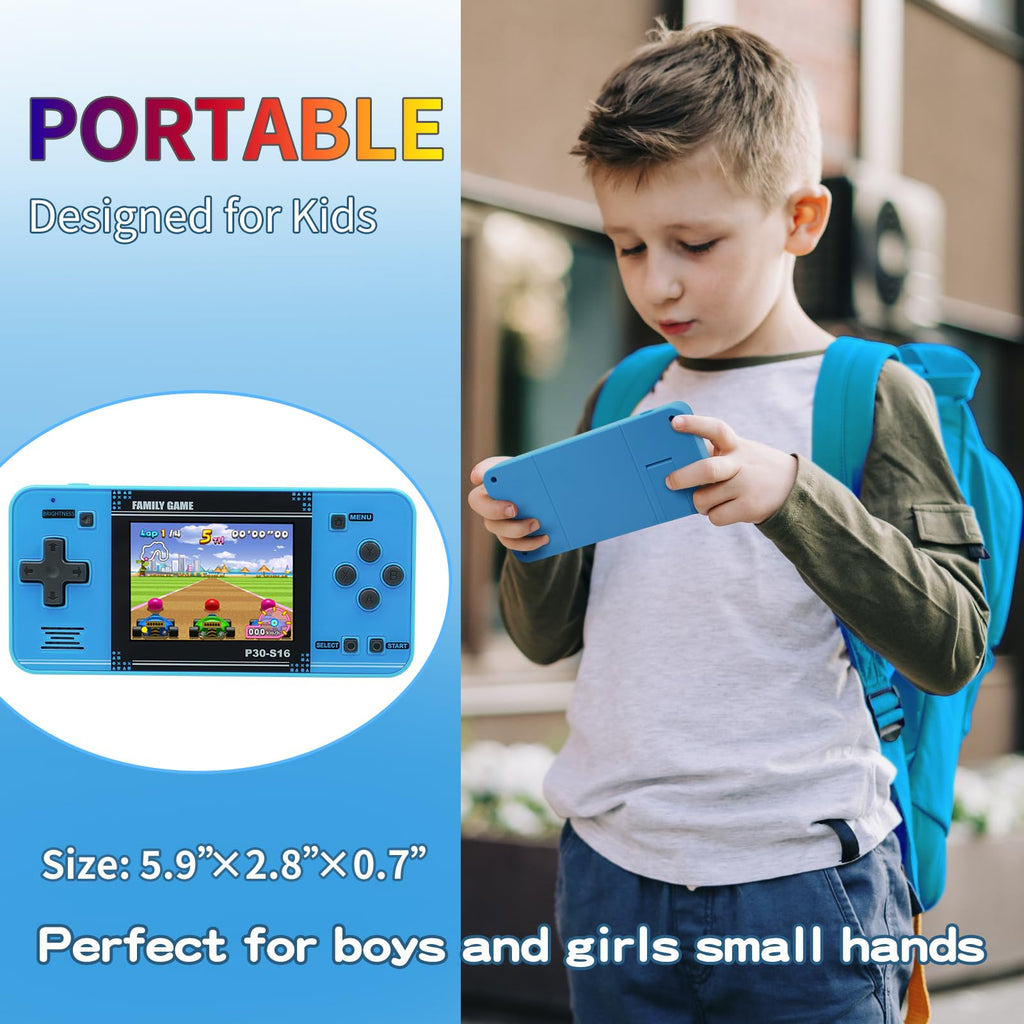 Portable Gaming Player with Rechargeable Battery 3.0" LCD Screen, Mini Arcade Electronic