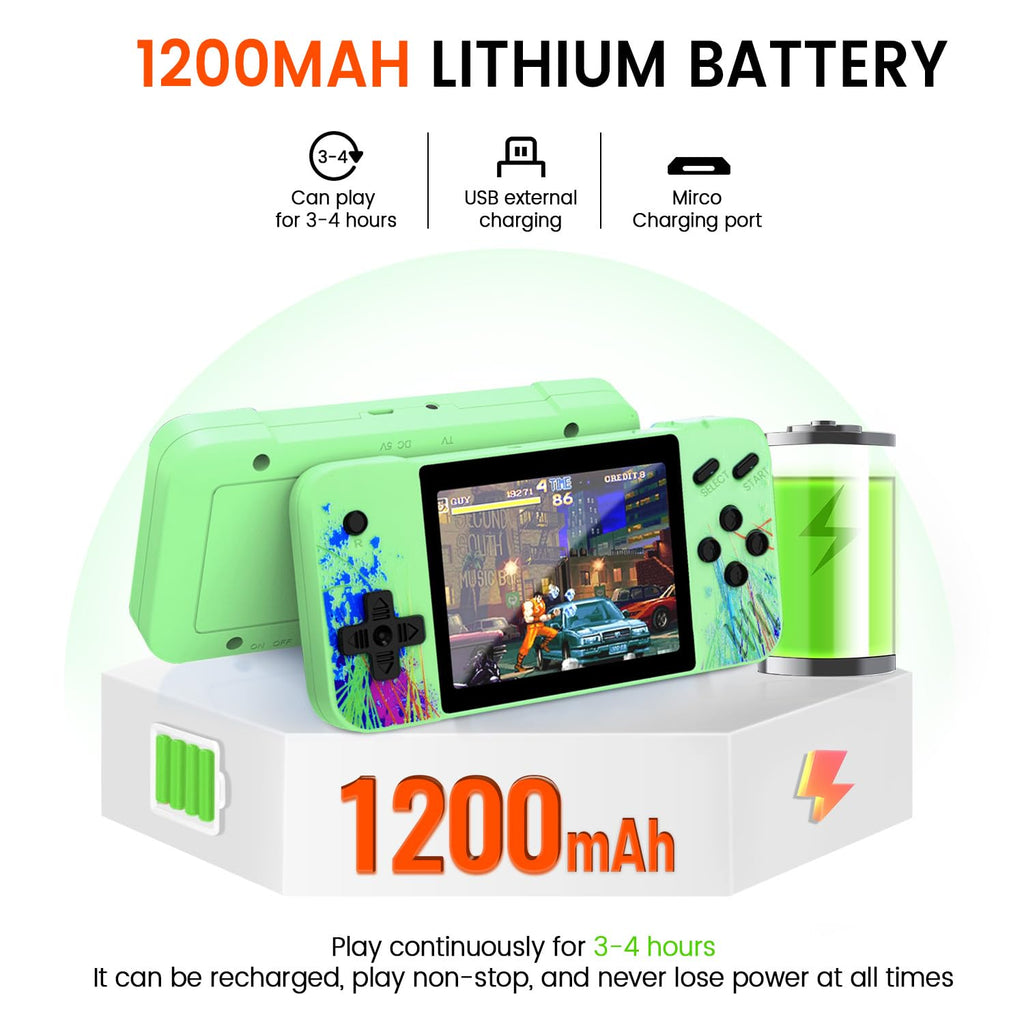 3.5" HD Screen Handheld Game -Preloaded 800 Retro Video Games, 2025 New Portable Gaming Player for Birthday Home Travel Xmas Gift (Blue)