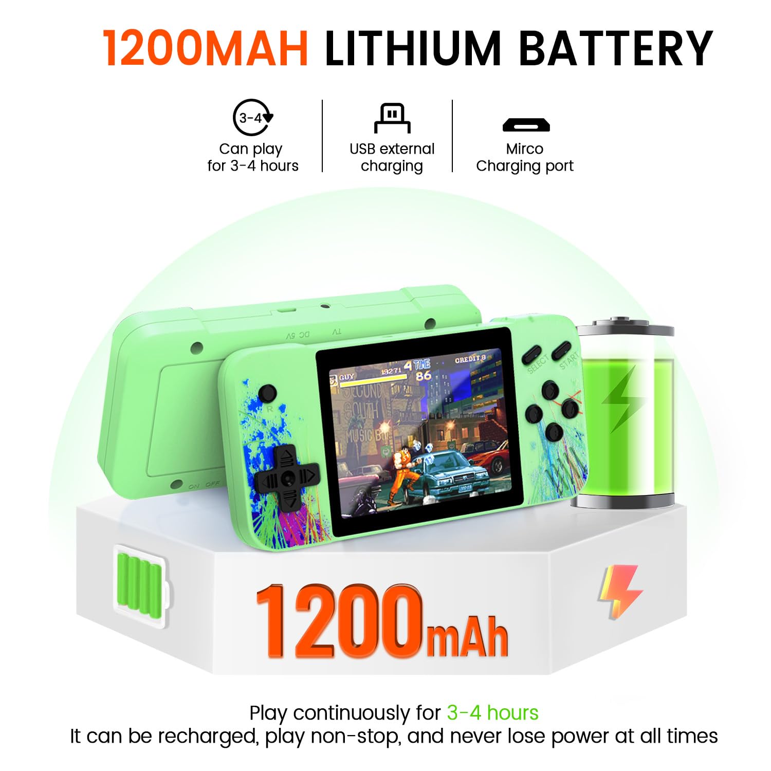 3.5" HD Screen Handheld Game -Preloaded 800 Retro Video Games, 2025 New Portable Gaming Player for Birthday Home Travel Xmas Gift (Blue)