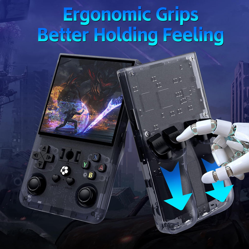 R36 Max Retro Gaming Console, Retro Handheld Console 4.0'' Screen Linux System, 64G TF Card, 4000mAh Rechargeable Portable Pocket Arcade
