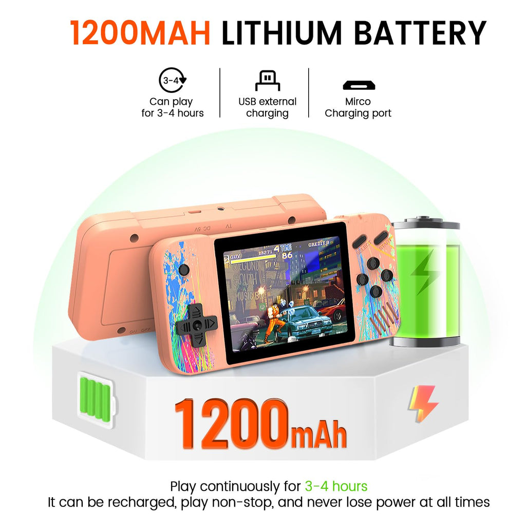 3.5" HD Screen Handheld Game -Preloaded 800 Retro Video Games, 2025 New Portable Gaming Player for Birthday Home Travel Xmas Gift (Blue)