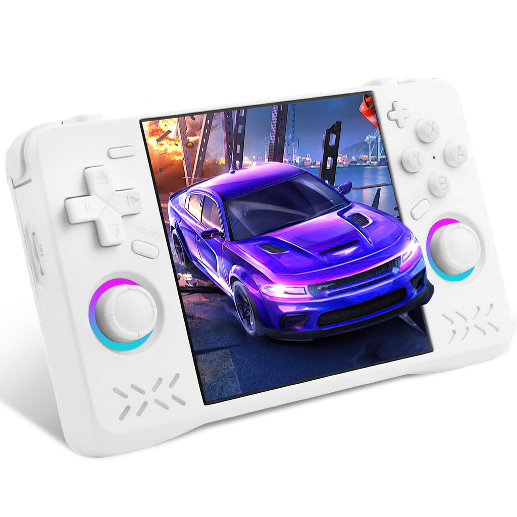 Upgraded XF40H Handheld Game Console, Retro Gaming Console Preloaded Classic Games with Multiple Emulators, 4.0 Inch 4K HD IPS Screen Open Source Linux System, Pocket Video Gaming (Black-128G)