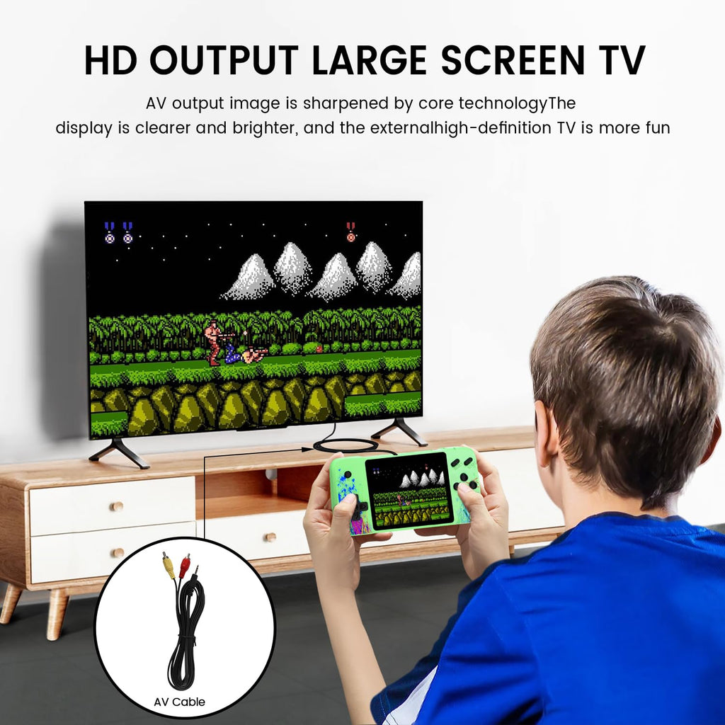 3.5" HD Screen Handheld Game -Preloaded 800 Retro Video Games, 2025 New Portable Gaming Player for Birthday Home Travel Xmas Gift (Blue)