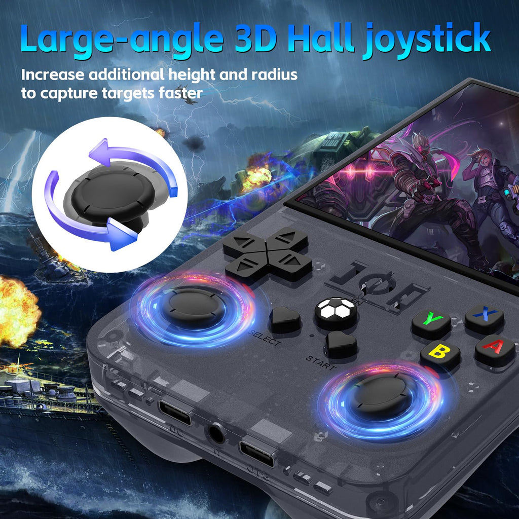 R36 Max Retro Gaming Console, Retro Handheld Console 4.0'' Screen Linux System, 64G TF Card, 4000mAh Rechargeable Portable Pocket Arcade