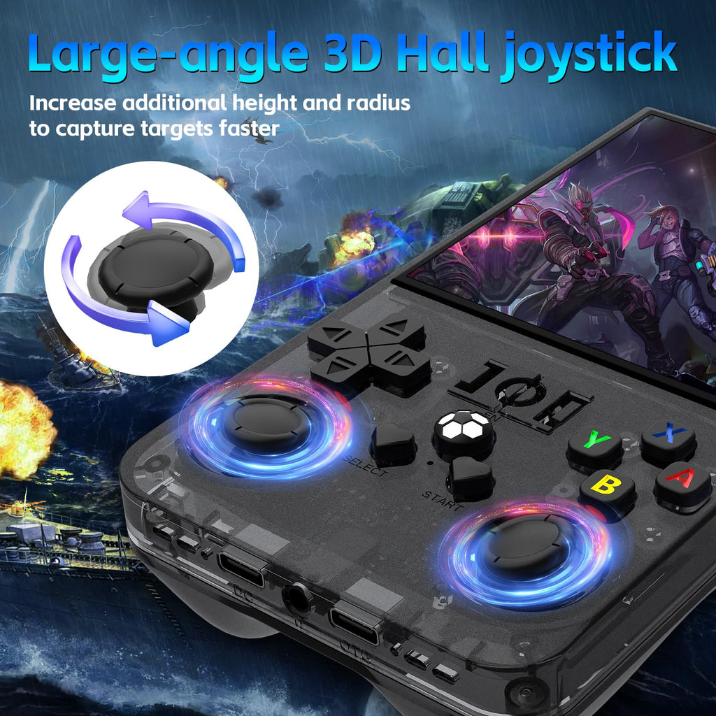 R36 Max Retro Gaming Console, Retro Handheld Console 4.0'' Screen Linux System, 64G TF Card, 4000mAh Rechargeable Portable Pocket Arcade