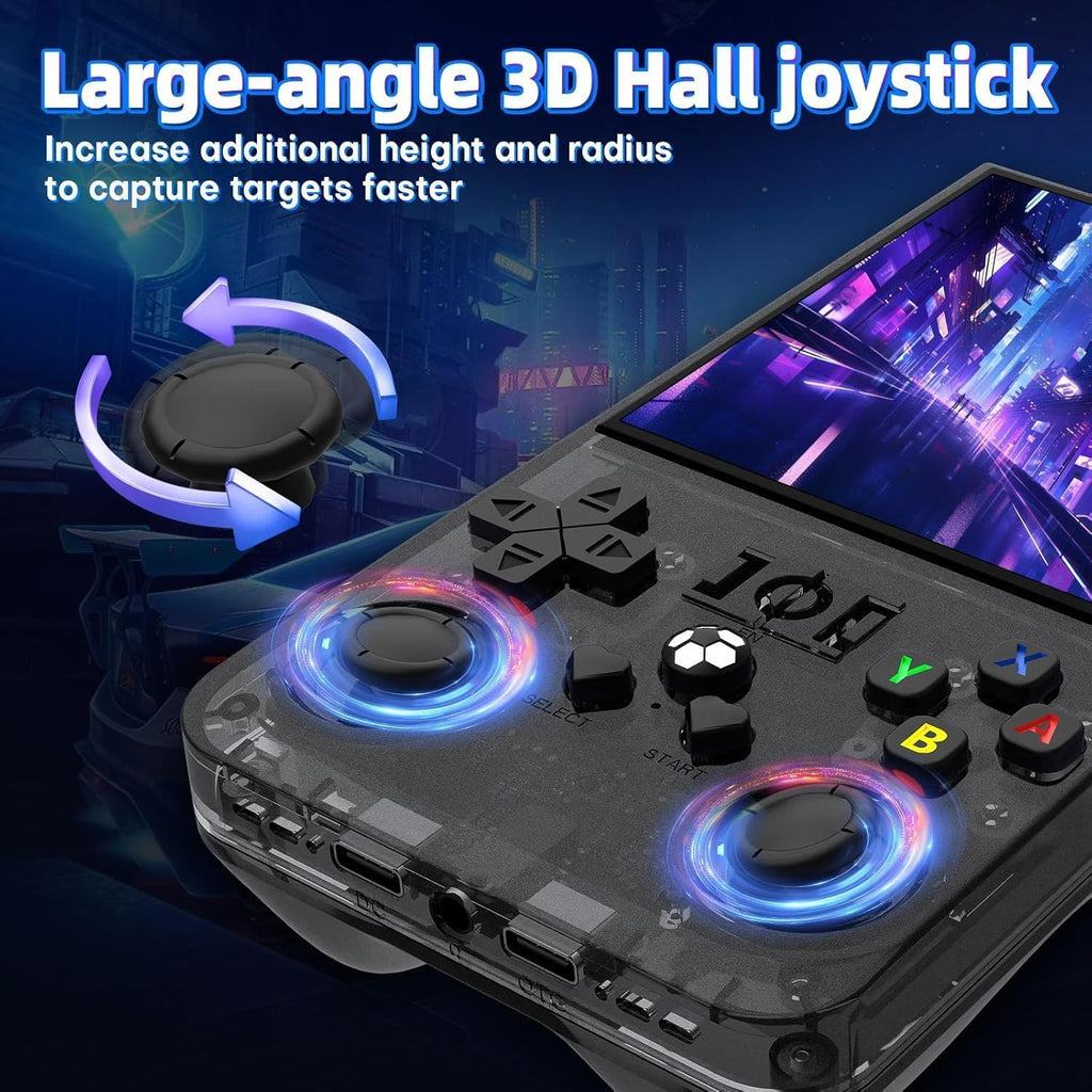 R36 Max Retro Gaming Console, Retro Handheld Console 4.0'' Screen Linux System, 64G TF Card, 4000mAh Rechargeable Portable Pocket Arcade