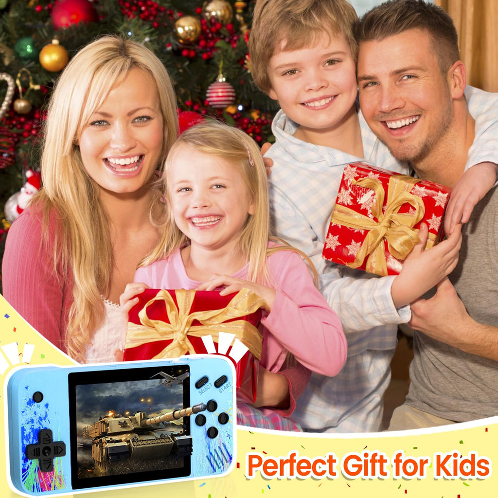3.5" HD Screen Handheld Game -Preloaded 800 Retro Video Games, 2025 New Portable Gaming Player for Birthday Home Travel Xmas Gift (Blue)