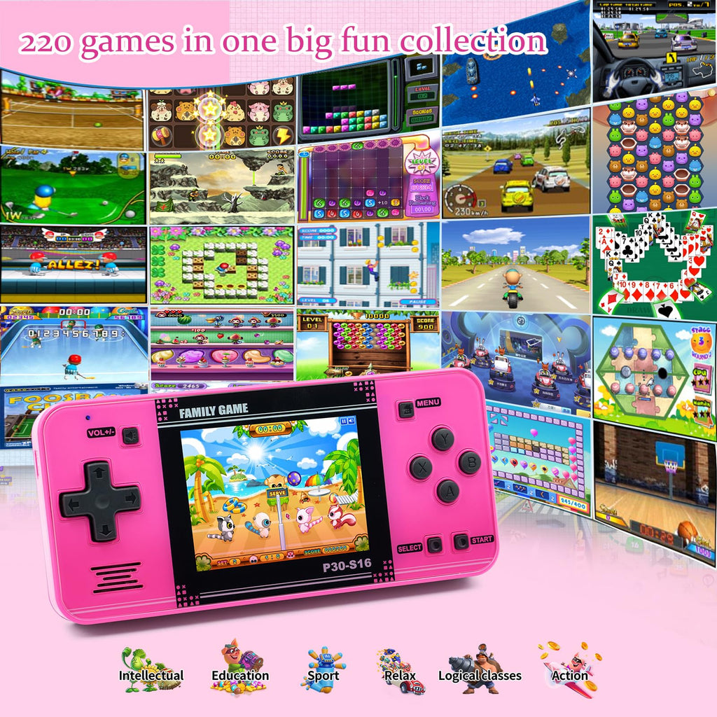 Portable Gaming Player with Rechargeable Battery 3.0" LCD Screen, Mini Arcade Electronic