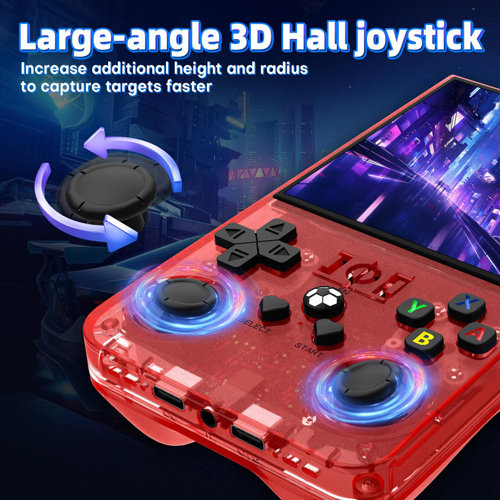 R36 Max Retro Gaming Console, Retro Handheld Console 4.0'' Screen Linux System, 64G TF Card, 4000mAh Rechargeable Portable Pocket Arcade
