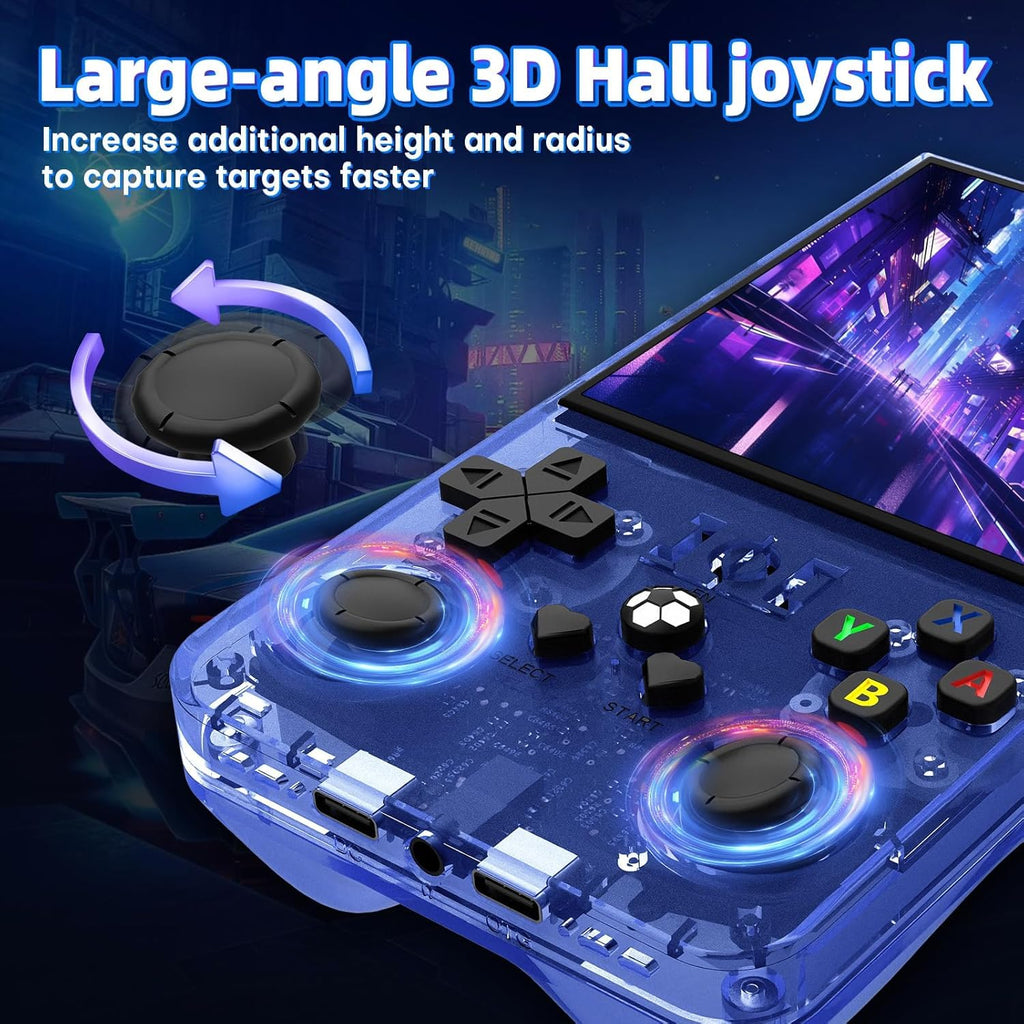 R36 Max Retro Gaming Console, Retro Handheld Console 4.0'' Screen Linux System, 64G TF Card, 4000mAh Rechargeable Portable Pocket Arcade